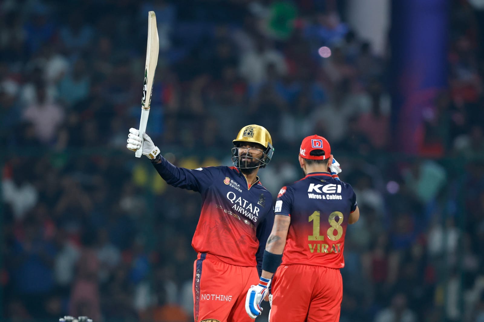 Kohli and Krunal Steer RCB to Thrilling Victory, Keeping Away Streak Unbeaten