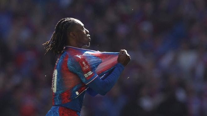 Eberechi Eze stuns Manchester City in FA Cup final thriller as Dean Henderson’s red card sparks chaos.