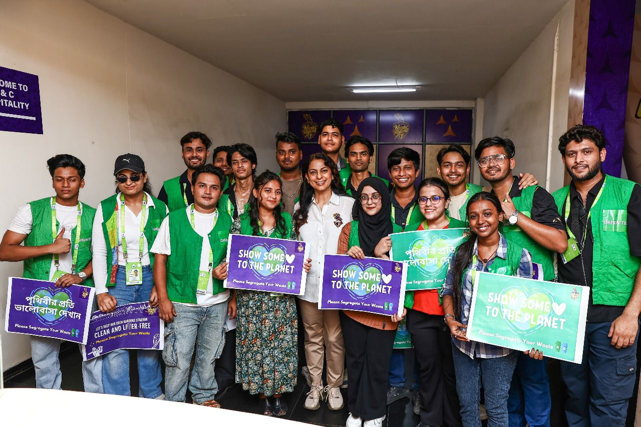 Kolkata Knight Ride champion sustainability at Eden Gardens